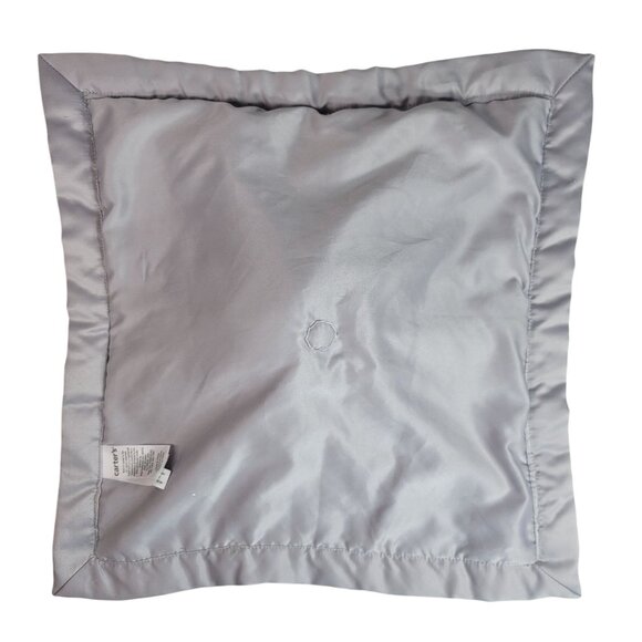 Carter's Elephant Lovey Plush Gray 14.5" Satin Back Trim Security Soother Soft - Picture 6 of 8